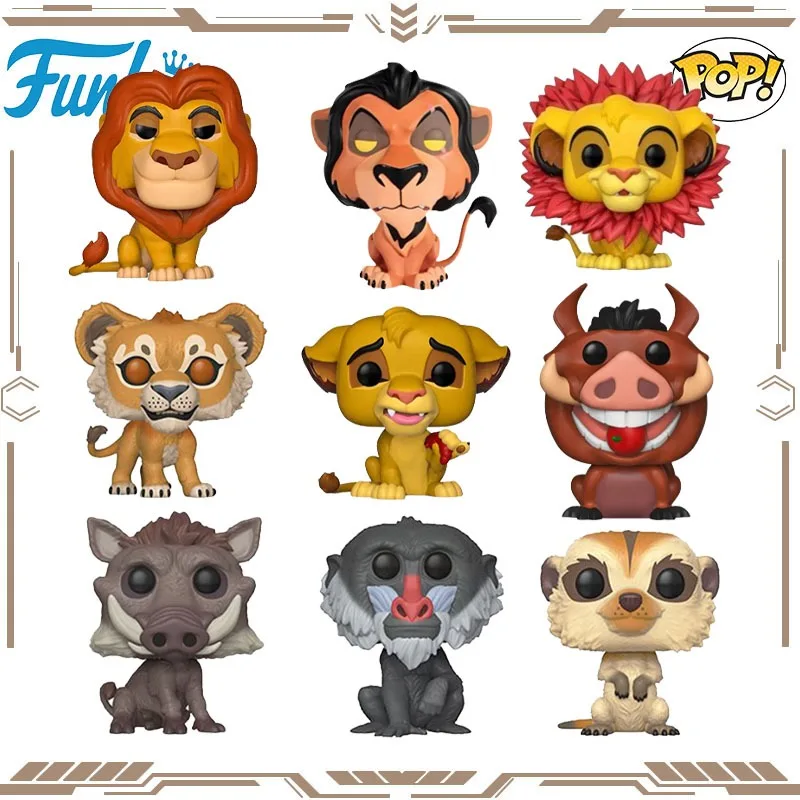 

Funko POP Original Disney The Lion King Simba Luau Pumbaa Timon Rafiki Action Figure Toys for Boys Girls Gift Collectible Model