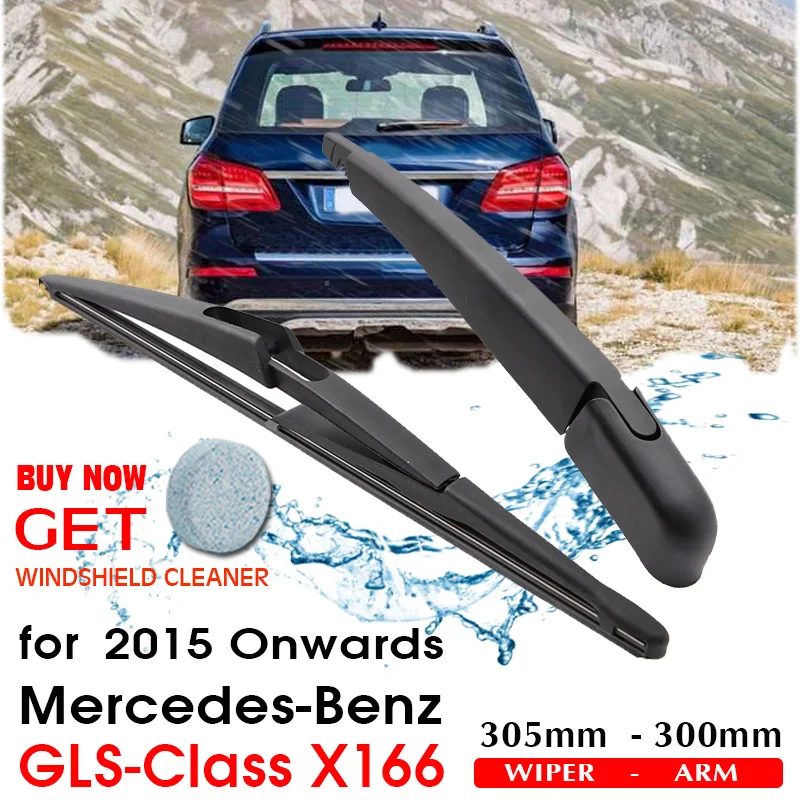 BROSHOO Car Rear Wiper Blades Back Windscreen Wiper Arm For Mercedes-Benz GLS-Class X166 Hatchback (2015-) 305mm Auto Styling