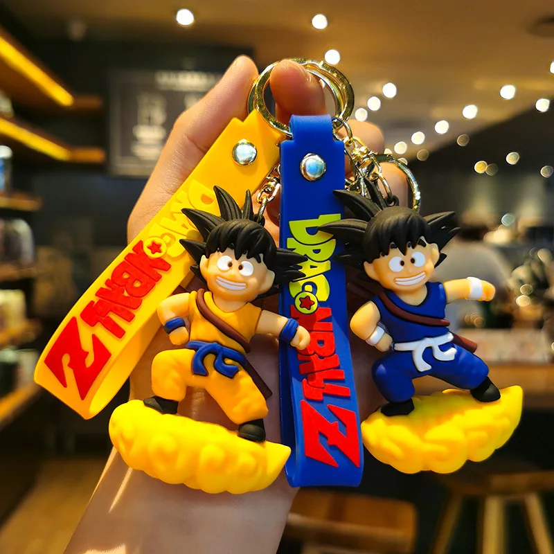 Dragon Ball Keychains Anime Dragon Ball Z Figure Key Chain Goku Toys Keyring Car Bag Pendant Decoration for Kids Friends Gift