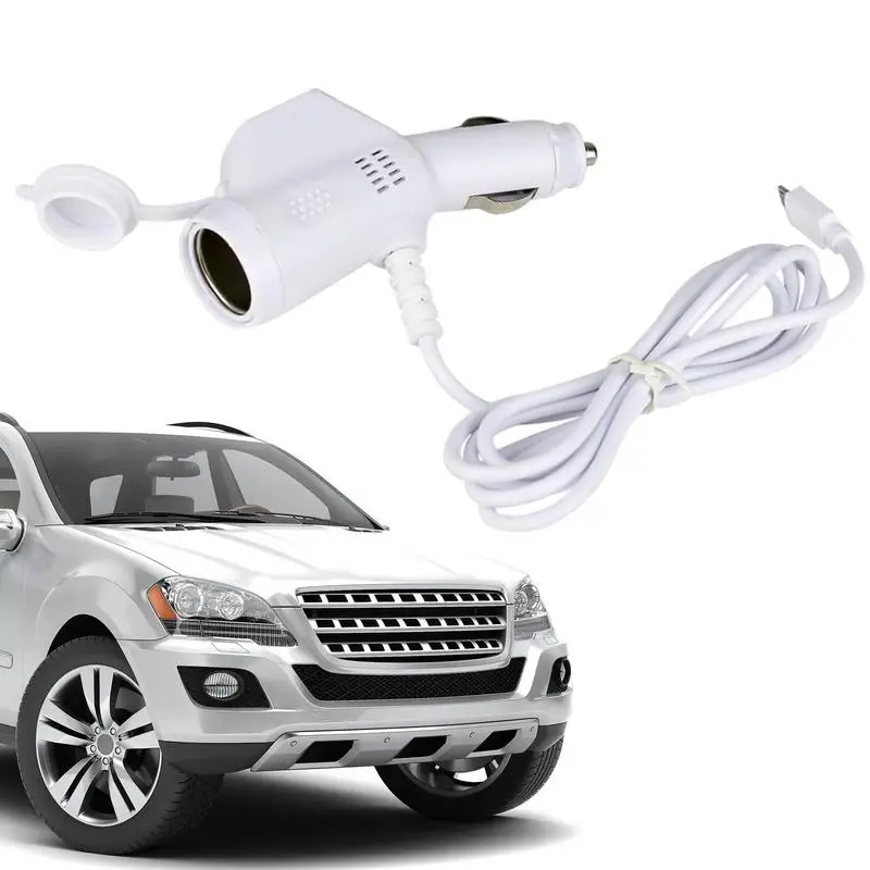 

Car Charger 3 In 1 Car Phone Charger With Dual USB Port Multifunctional Space-Saving Automobile Lighter Practical Charging Cable