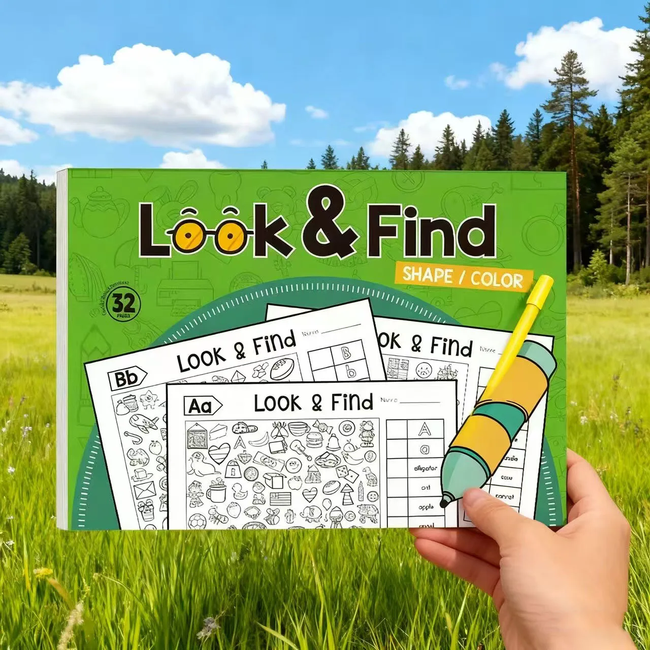 

Детская головоломка, карточка для раннего образования, поиск предметов, раскраски, забавная учебная книга по концентрации