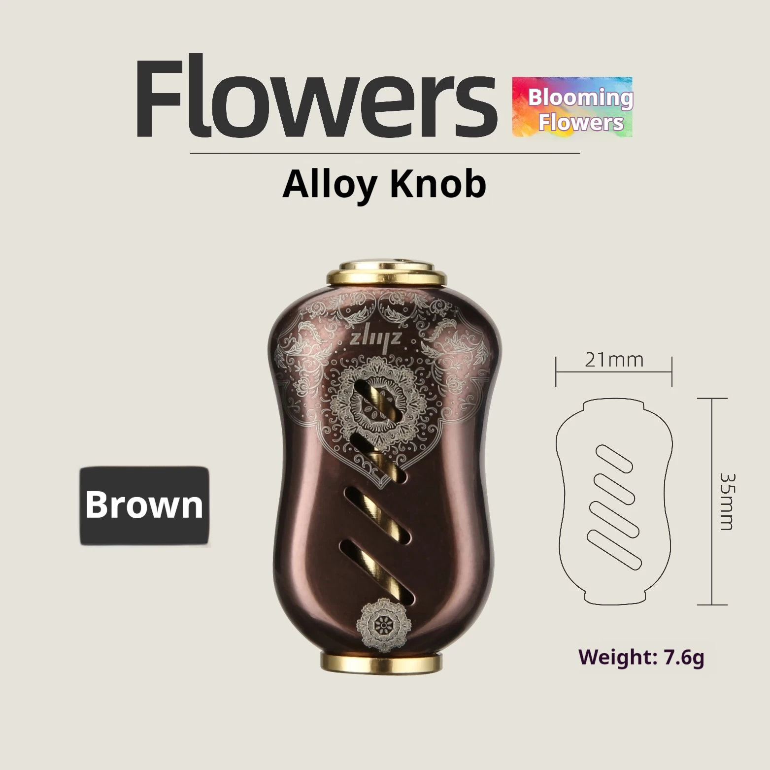 Manopla de Liga ZLIILZ Série Boche Floral para Daiwa SV TW Metanium, Peça de Atualização para Carretilha de Pesca