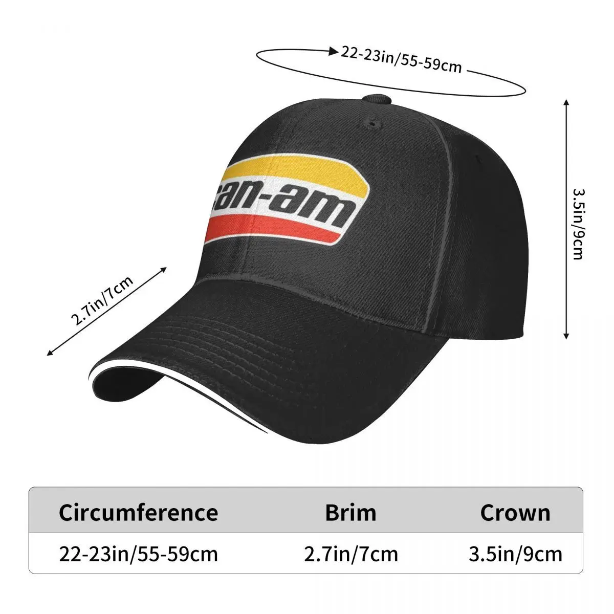 Gorra de béisbol Canam Brp 75 para hombre, gorro de verano, 2024