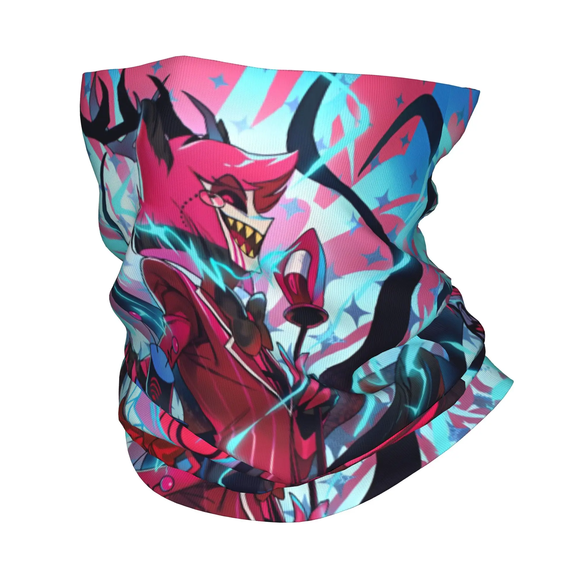 Hazbins Hotels Bandana Winter Neck Warmer Men Windproof Wrap Face Scarf for Ski Musical Comedy Colorful Printed Gaiter Headband