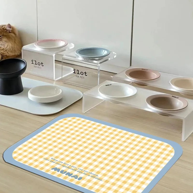 Pet placemat,anti-dirty, splash-resistant and easy-to-clean mat cat and dog bowl mat, eating mat, non-slip and leaking food, view 4