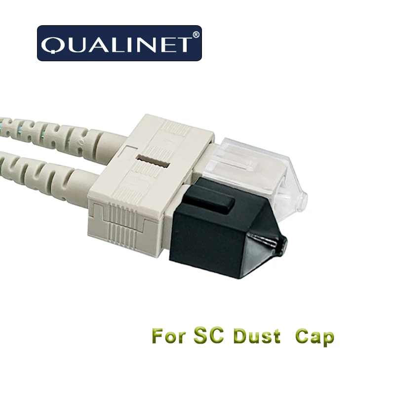 QUALINET SC Fiber Optic Dust Cap Fiber Tool Cable Duster Protective Cap  Sc Connector SM MM Network Plug Cover Optical Cat