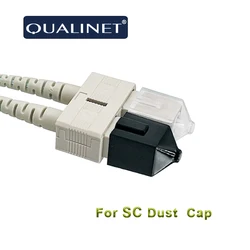 QUALINET tapa antipolvo de fibra óptica SC, herramienta protectora para plumero de Cable, conector Sc, cubierta de enchufe de red SM MM, Gato óptico