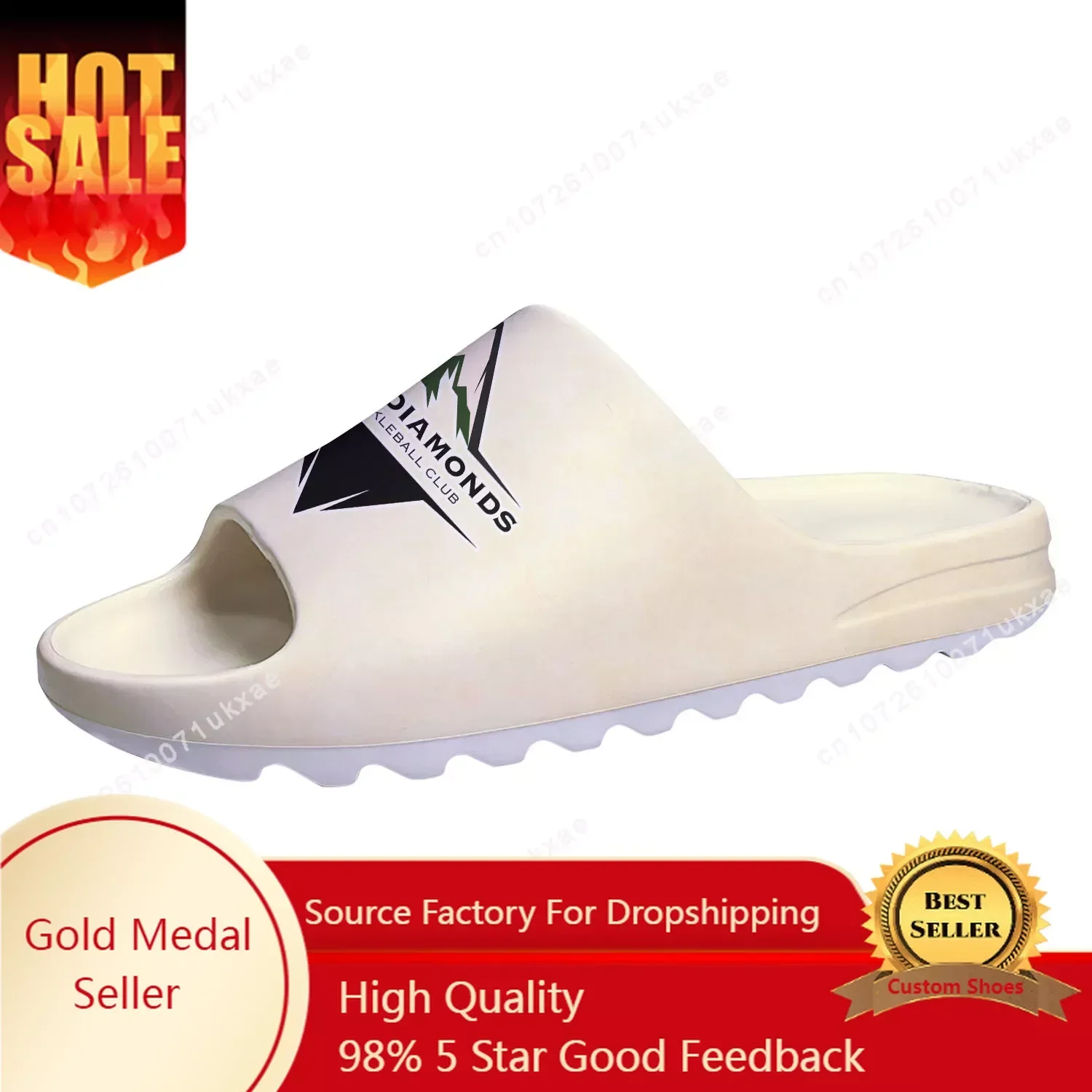 UTAH BLACK DIAMONDS pickleball Soft Sole Sllipers Home Clogs Customized Step On Water Shoes Mens Womens Teenager Step in Sandals