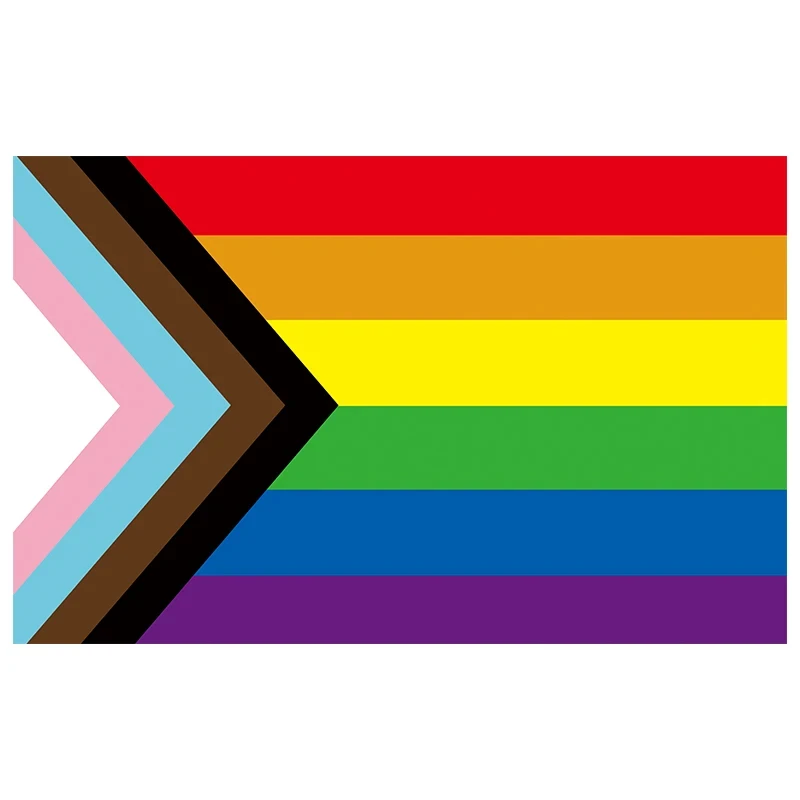 Aerlxemrbrae Rainbow Flag 150X90CM Banner 100D Polyester grommets lgbt Gay rainbow Progress Pride flag