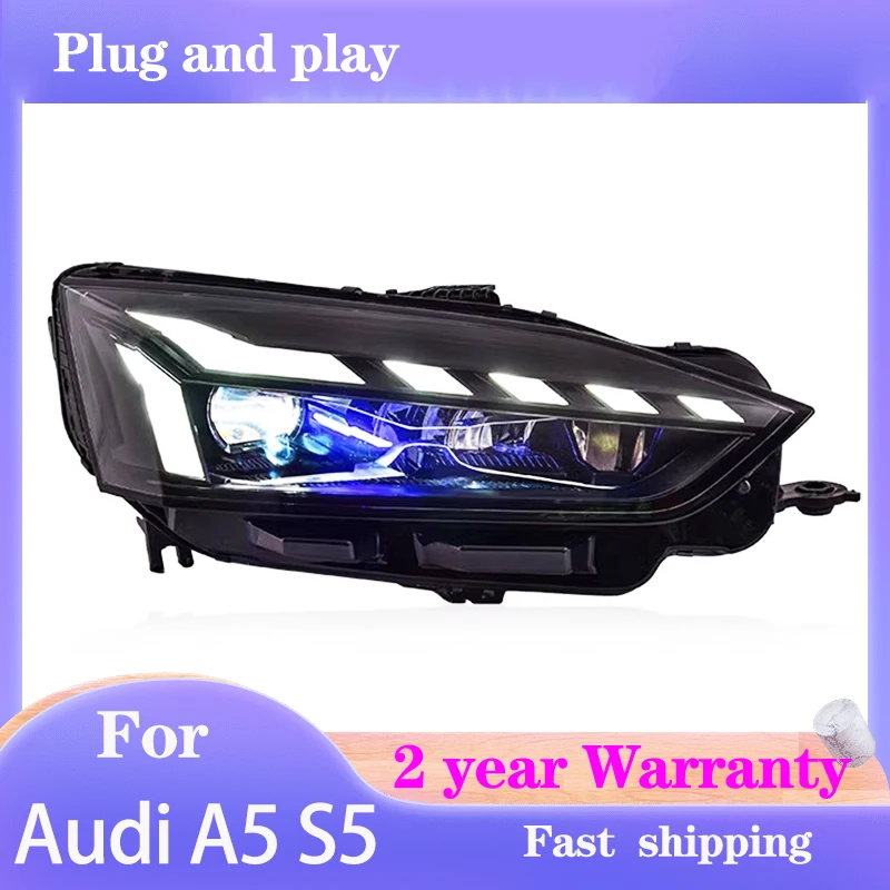 Car Styling for Audi A5 Headlights 2017-2020 A5 Headlamp DRL Turn Signal Low High Beam Projector Lens