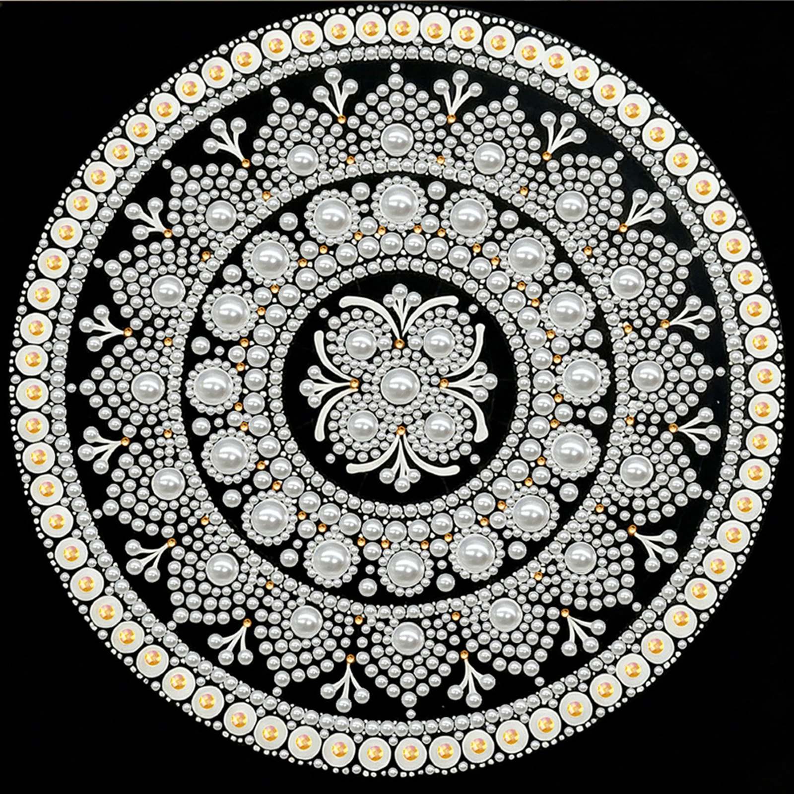 

Наборы для творчества DIY: Жемчужная мандала, картина из жемчужин, подарок для взрослых, декор для дома, картины из жемчужных бусин, 25x25 см, с рамкой