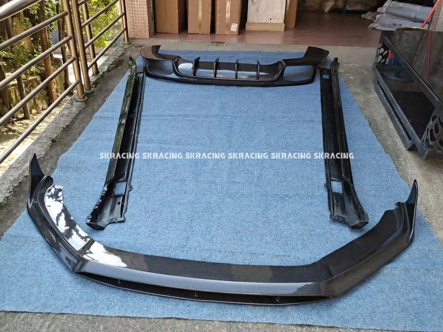 Kits de carrocería de fibra de carbono Real, faldón lateral delantero y trasero para Porsche Panamera 971, 2017-2019