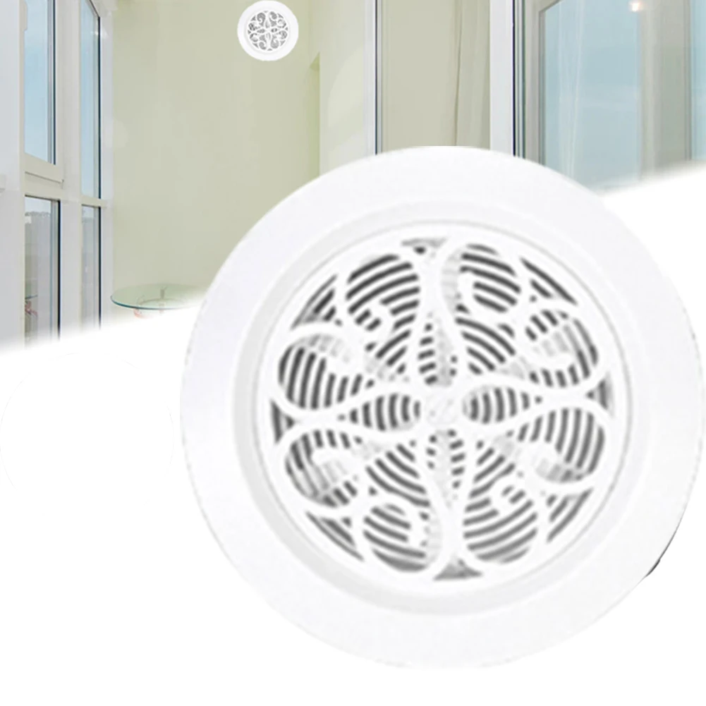 Decorative Air Vent Cover Round Ventilation Grill Outlet With Built-in Screen Mesh Adjustable Outlet For Wall Ceiling