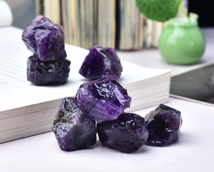 100g Natural Amethyst Tumbled Chips Crushed Stone Healing Crystal Jewelry Making Uruguay Deep Purple Mineral SpecimenHome Decor