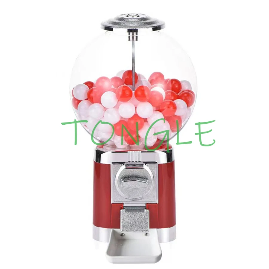 

28-32MM Gumball Capsules Small Commercial Twisting Egg Machine, Desktop Toy Lottery Vending Machine with Tray, Coin Operated