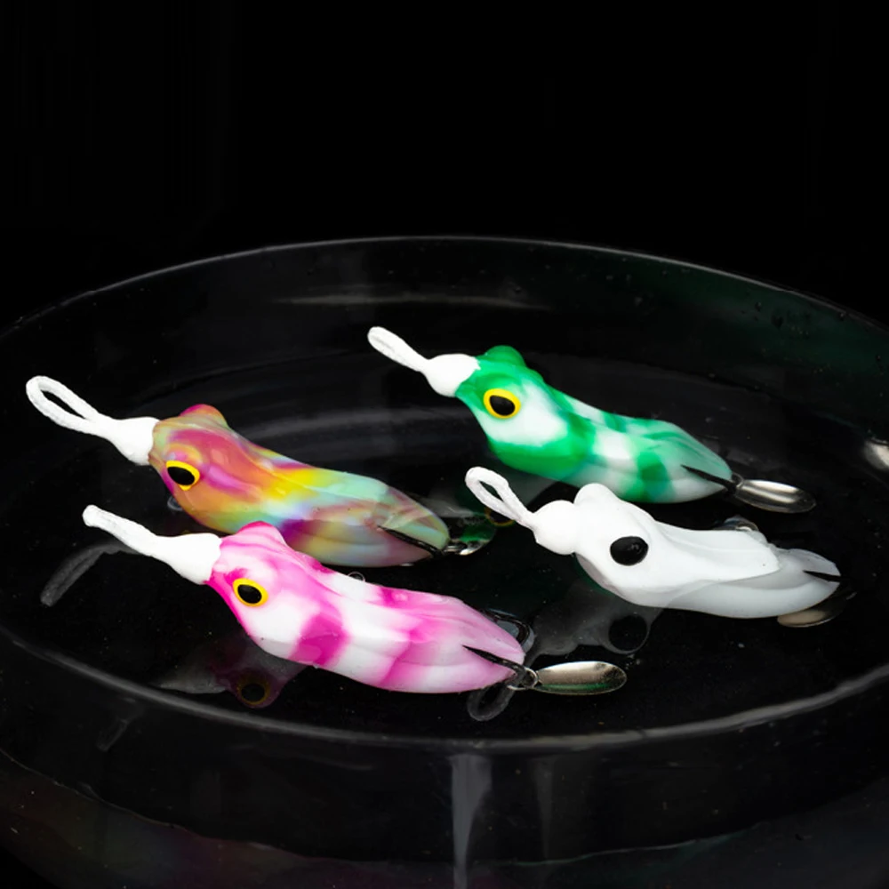 

High Quality Silicone Frog Lure Soft Double Hooks Fishing Bait 6.5cm-14g Swimbait Fishing