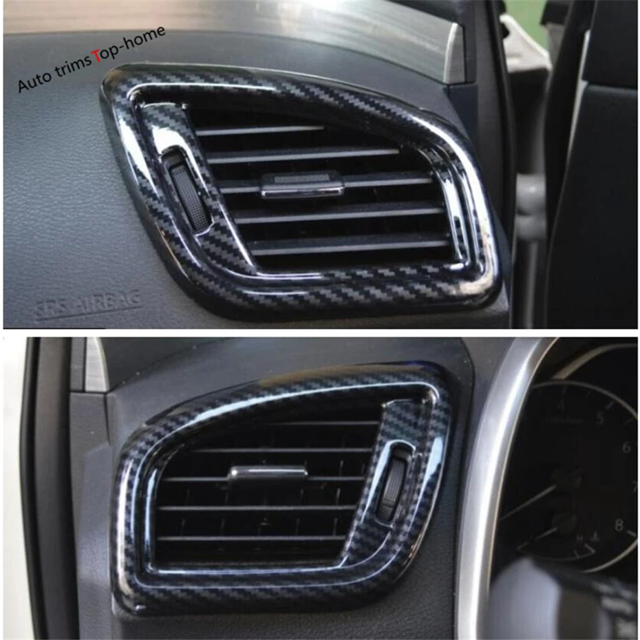 

Yimaautotrims Dashboard Side Air Conditioning AC Outlet Vent Cover Trim ABS Fit For Nissan Murano 2015 - 2018 Carbon Fiber Look