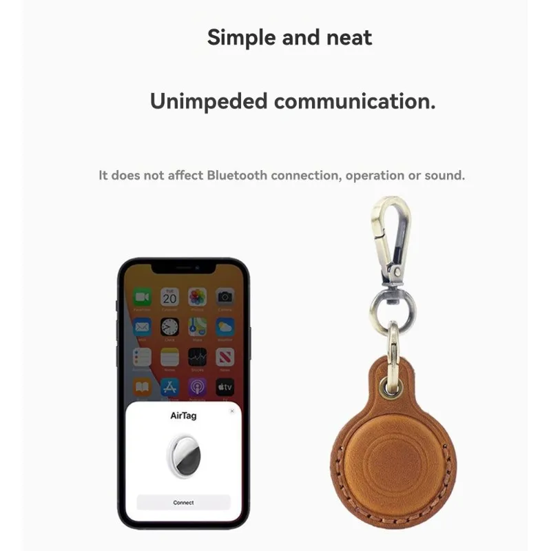 

【ENERGY EFFICIENT 】Vintage Style Leather For For Airtag Case- Protective Cover For Airtag Tracker