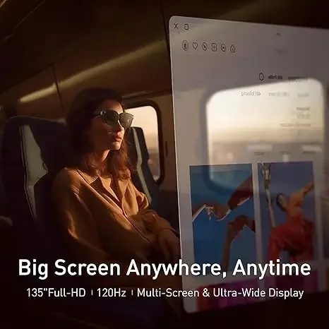 

Очки INAIR 2 PRO AR, реальность/виртуальный переключатель/многоэкранный и сверхширокий режим, дисплей 135 дюймов, 120 Гц для работы и развлечений