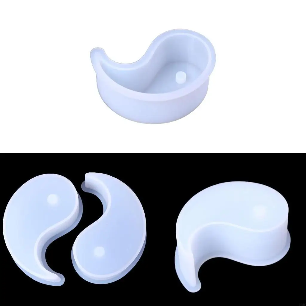 

R3MC for Chi Yin Yang UV Epoxy Resin Mold Handmade Gypsum Plaster Wax Soap Crystal Silicone Mould DIY Crafts Mold