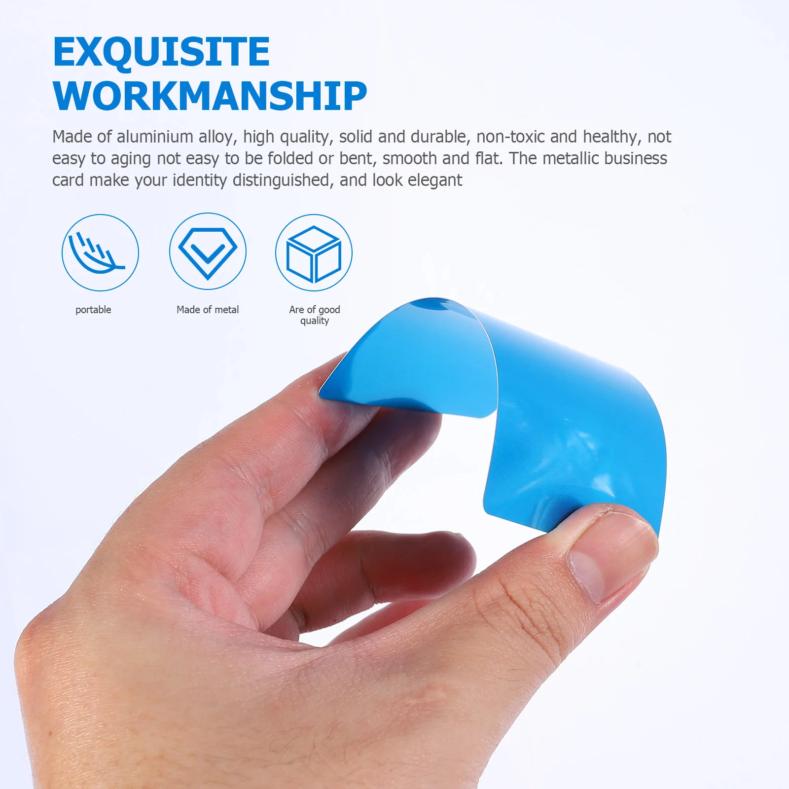 50 قطعة بطاقة عمل ألومنيوم معدنية أنيقة لا تصدأ أداة جيدة أولاً تلبية آلة وسم محفورة بطاقة عمل التسامي