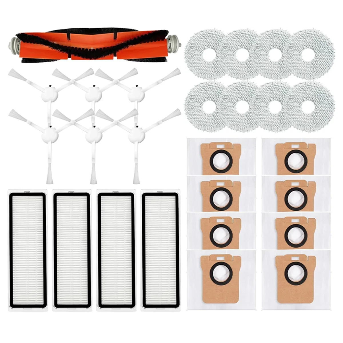 For Xiaomi Robot Vacuum X10+ X10 Plus B101GL Spare Parts Accessories Main Side Brush Hepa Filter Dust Bag Rag Mop Pads