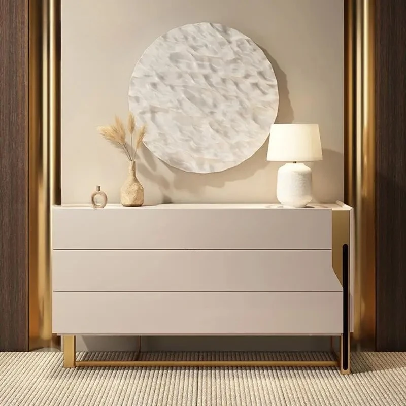 

Modern American Sideboard Villa Living Room Solid Wood Chest Of Drawer Storage Side Cabinet High Quality White Wood Furniture