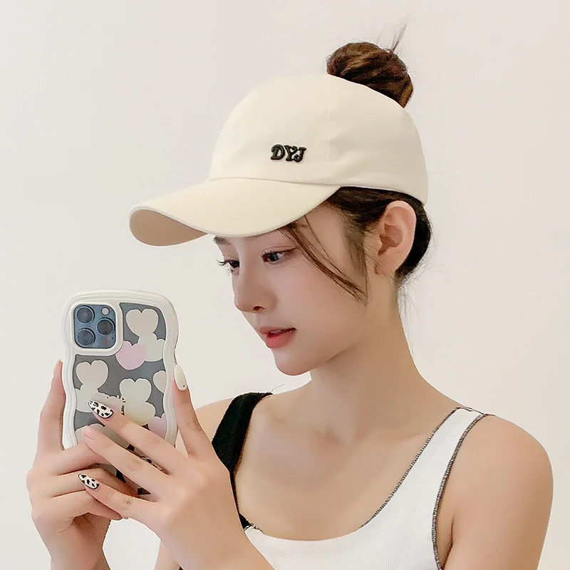 

Baseball Cap Snapback Ponytail Half Empty Top Cap Kpop Hat Women Sun Protection Sunshade Sports Hat Casual Gorras Hombre