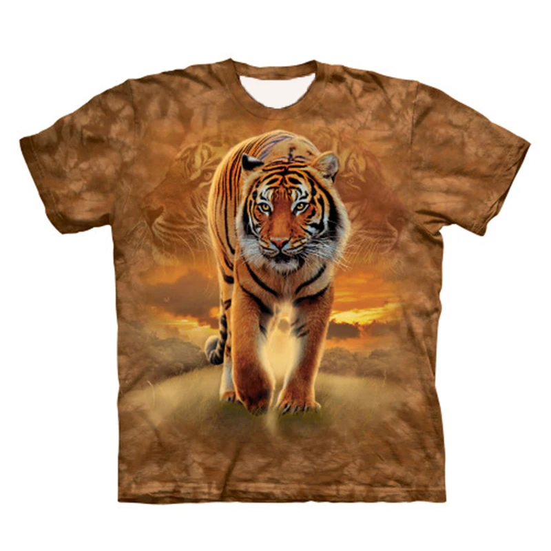 

Tiger Animal 3D Print T-Shirts Men Women Fashion Hip Hop Short Sleeve T Shirt Oversized Tees Harajuku Male Tops Man Clothing