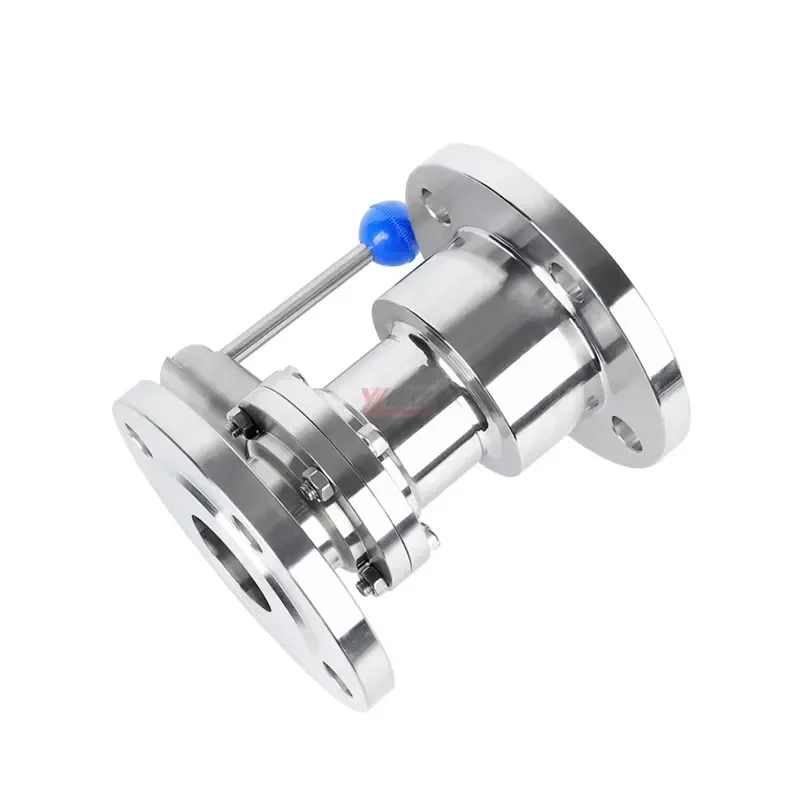 YOULI Hygienic Food Grade Stainless Steel 304 316L Silicon Sanitary Manual One Piece Flnaged Check Butterfly Valve