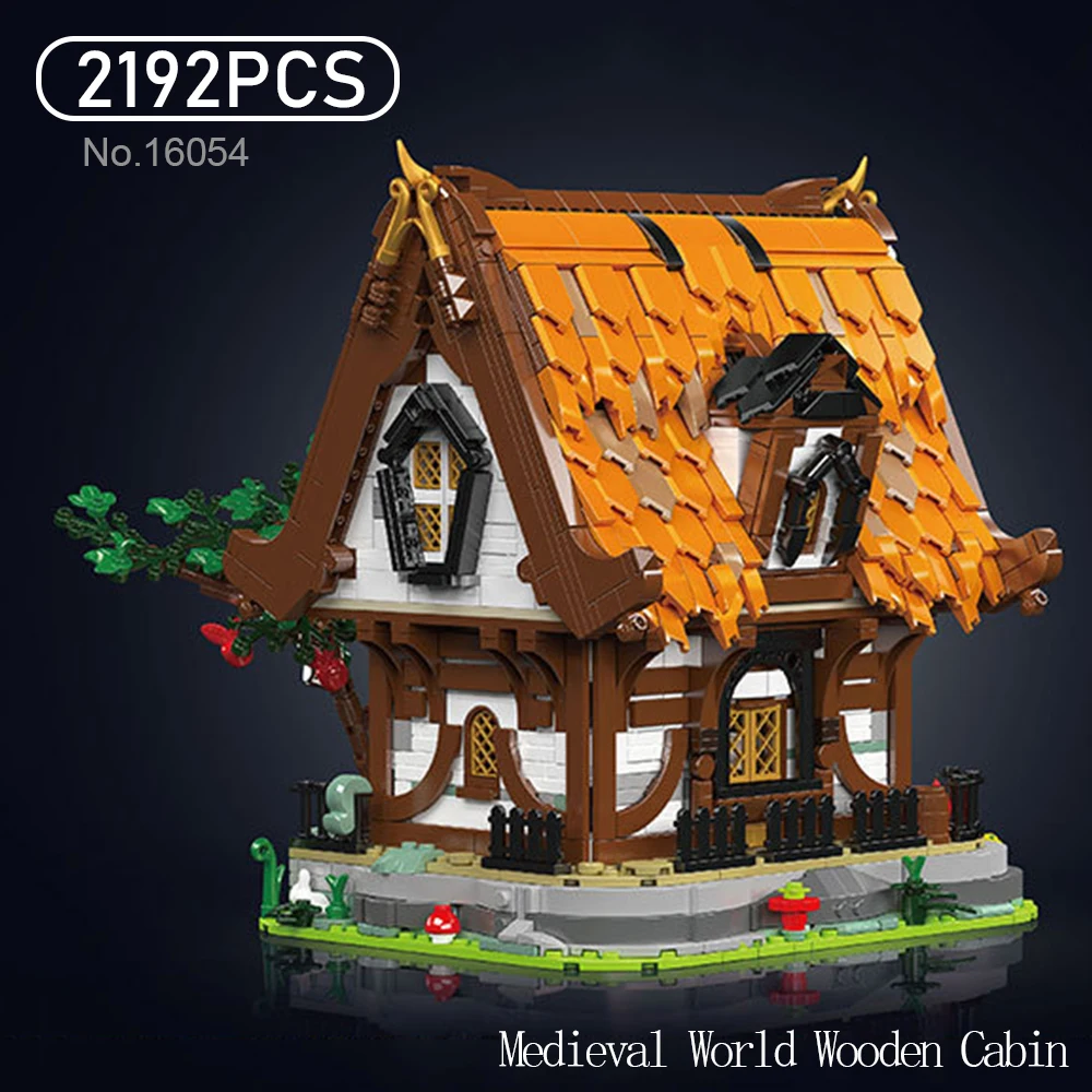 

Medieval World Cabin Street Series Cross-border Building Blocks MOC Assembly Model for Adults and Kids