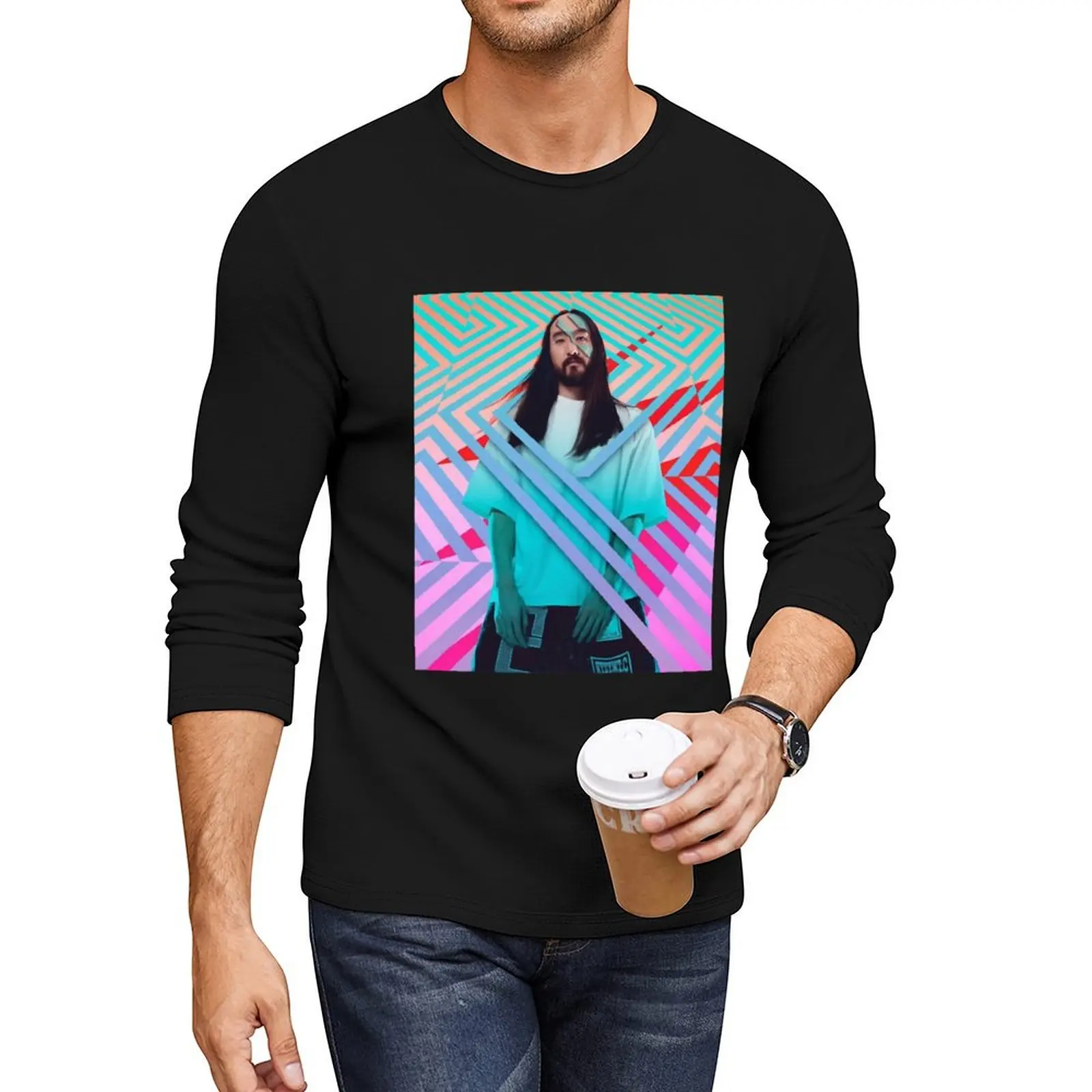 DJ Steve Aoki Long T-Shirt Aesthetic clothing t shirt man tees workout shirts for men