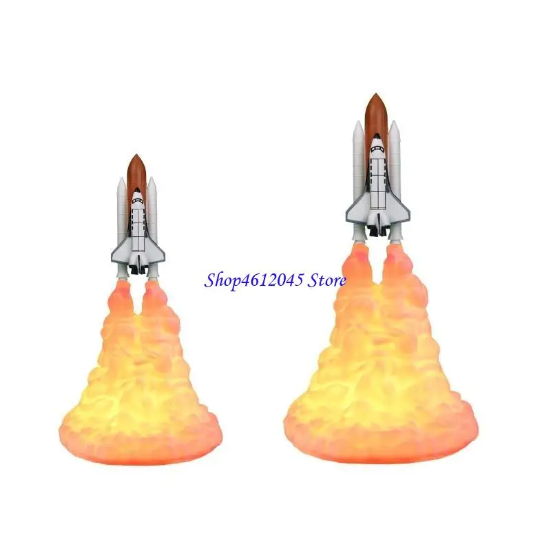 L69A طباعة الصاروخ الصاروخ مصباح الفضاء مصباح مكوك ليلا ضوء PLA المواد USB قابلة لإعادة الشحن بجانب الأضواء لمحبي الصواريخ