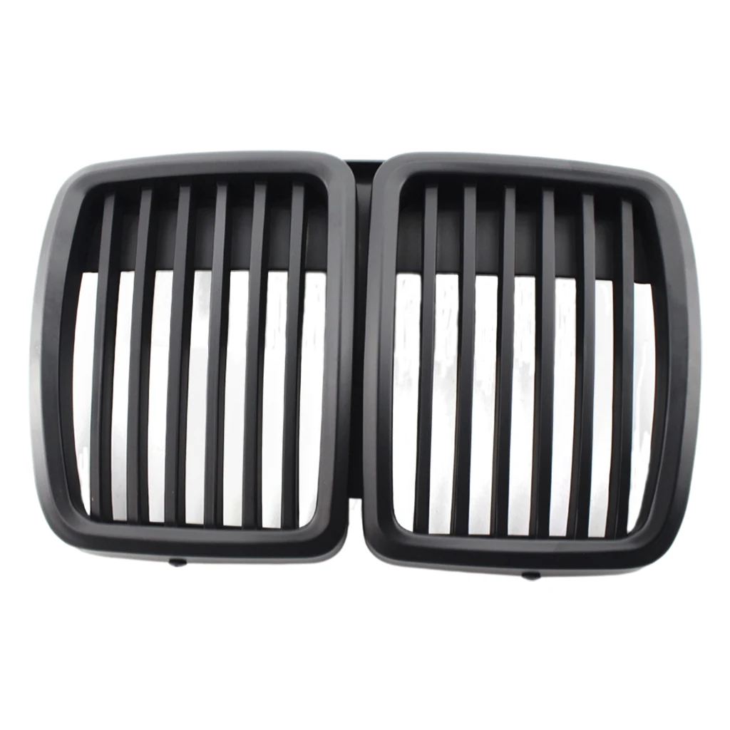 1 Pair Car Front Bumper Sport Grille Matte Black Grills Fit for E30 318i