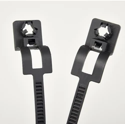 20PCS Car Cable Fastening Ties Nylon Black Car Auto Cable Strap Push Mount Wire Tie Retainer Clip Clamp