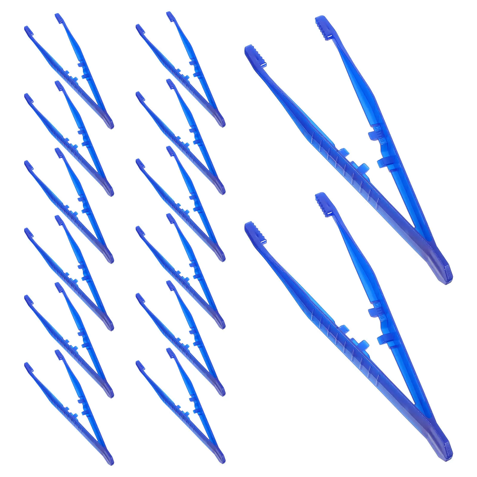 

100Pcs Plastic Craft Tweezers Lightweight Fine Tip Grasping Tool for Beads Stickers Electronics Assembly Learning Sensory