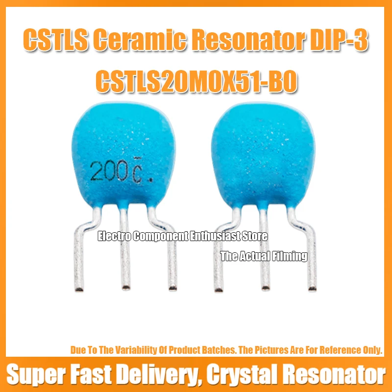 (10PCS) CSTLS20M0X51-B0 20M 20MHZ 20.000MHZ MuRata Ceramic Resonator DIP-3 SIP-3-2.5MM ±0.5% 5PF