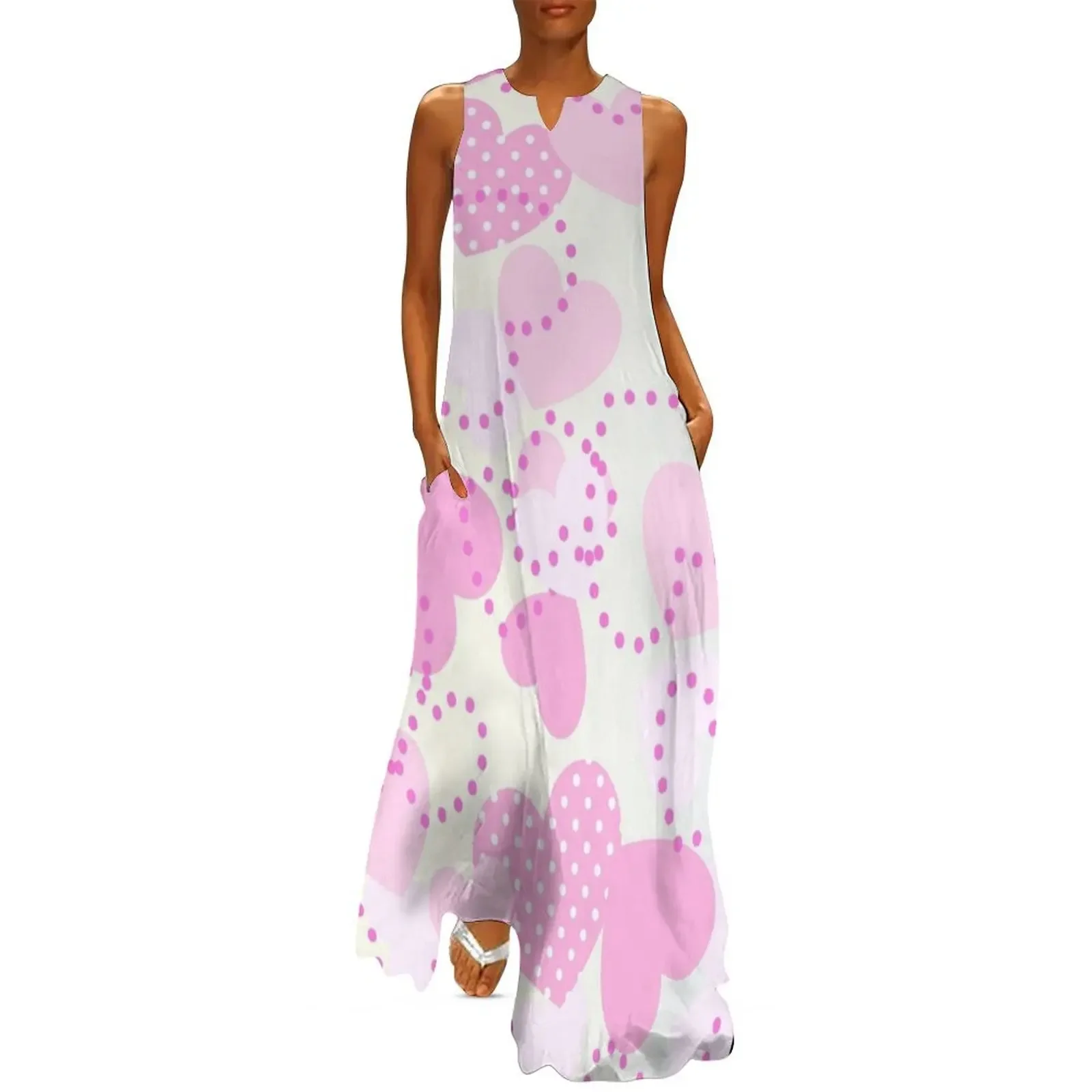 

Beautiful valentine pattern background Long Dress long sleeve dresses women's dresses luxury women evening dress Dress