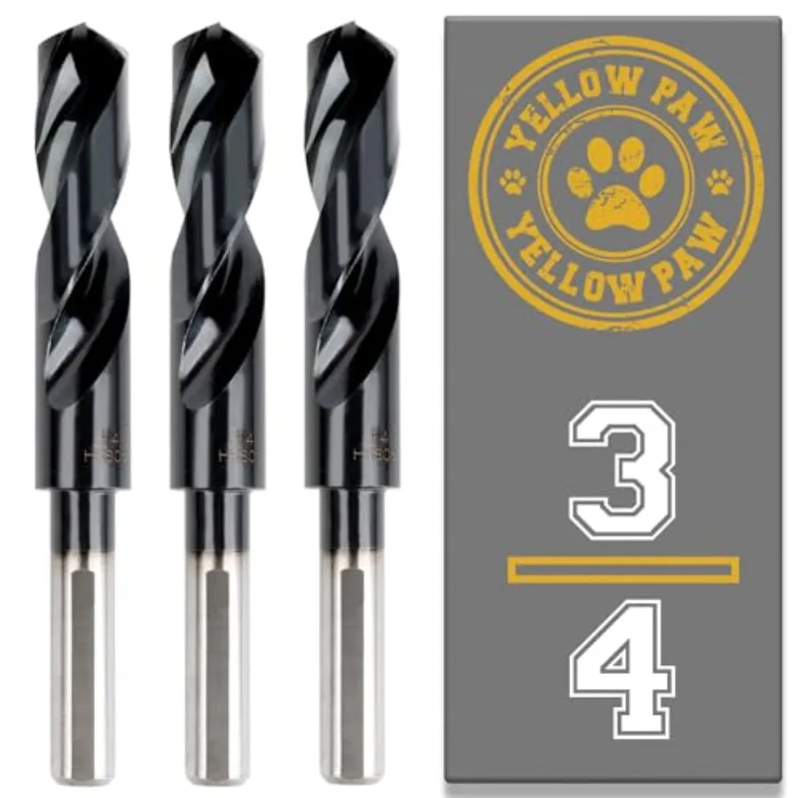 

4 Inch Drill Bit Pack Industrial Grade M Cobalt Titanium Aluminum Nitrite - Diameter and Total Length of 6" with Working Length