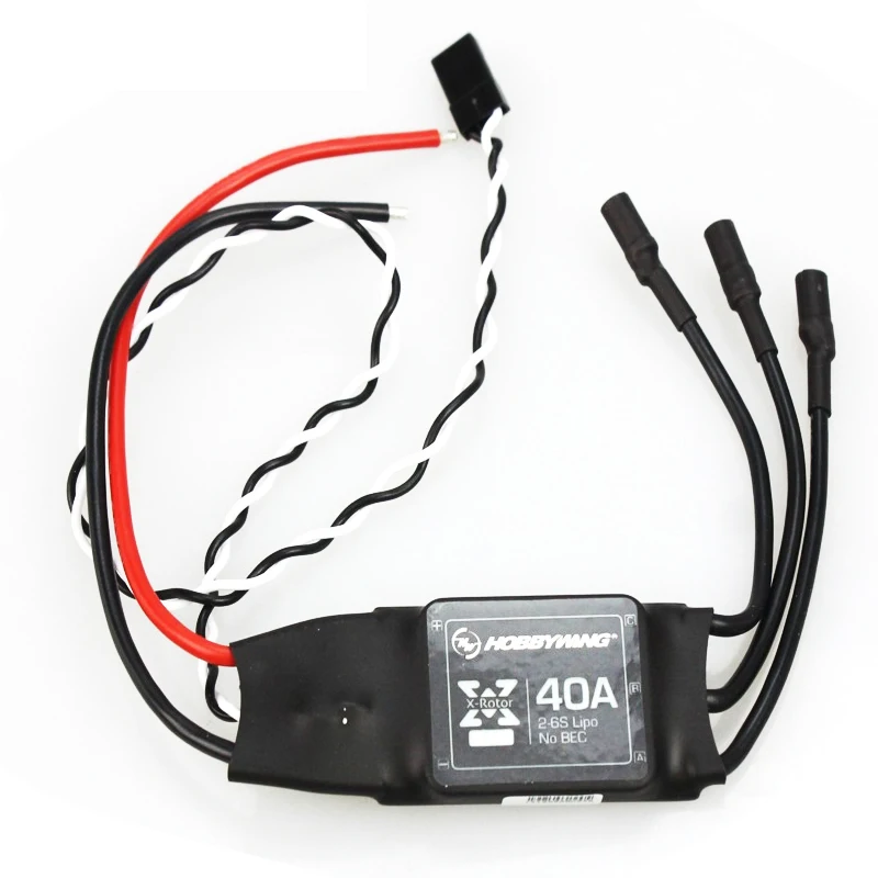 Hobbywing XRotor Brushless ESC 2-6S 10A-40A SimonK No BEC High Refresh Rate for 4/6-Axis Multirotor Electric Throttle Adjustment