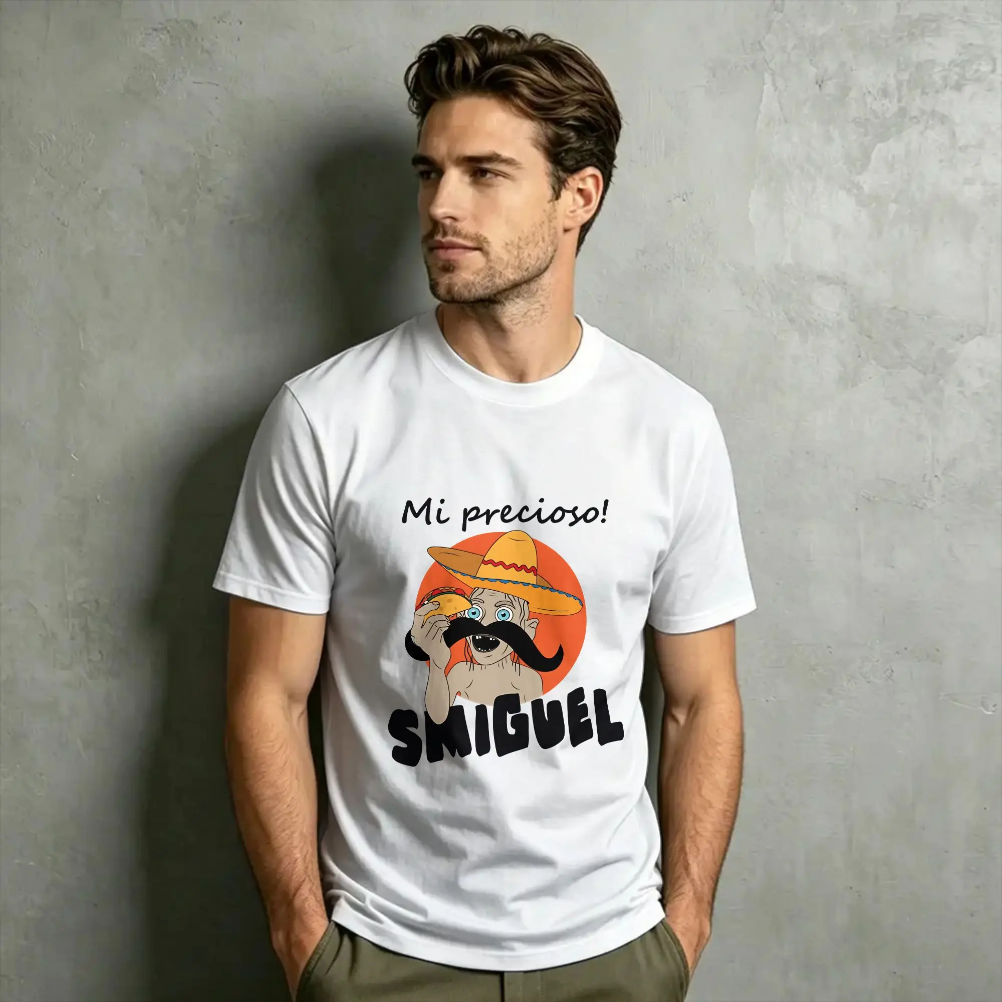 Smiguel Mexican Sombrero Mexican Culture Mashup T-Shirt Summer  Hipster T Shirts Male Cotton  Streetwear Tshirt