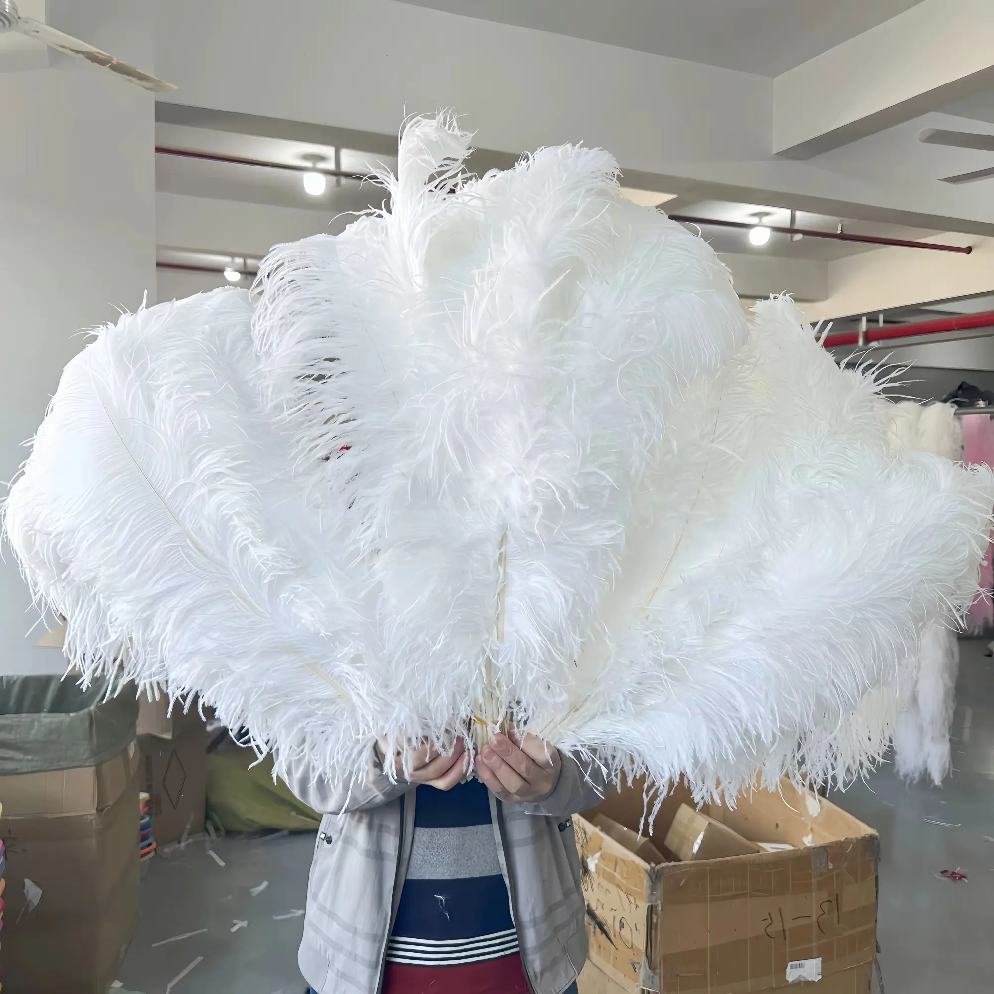 Natural White Ostrich Feathers 60-65cm 10-200Pcs for Wedding Centerpieces Carnival Decor Crafts DIY Bouquet Costume Accessories