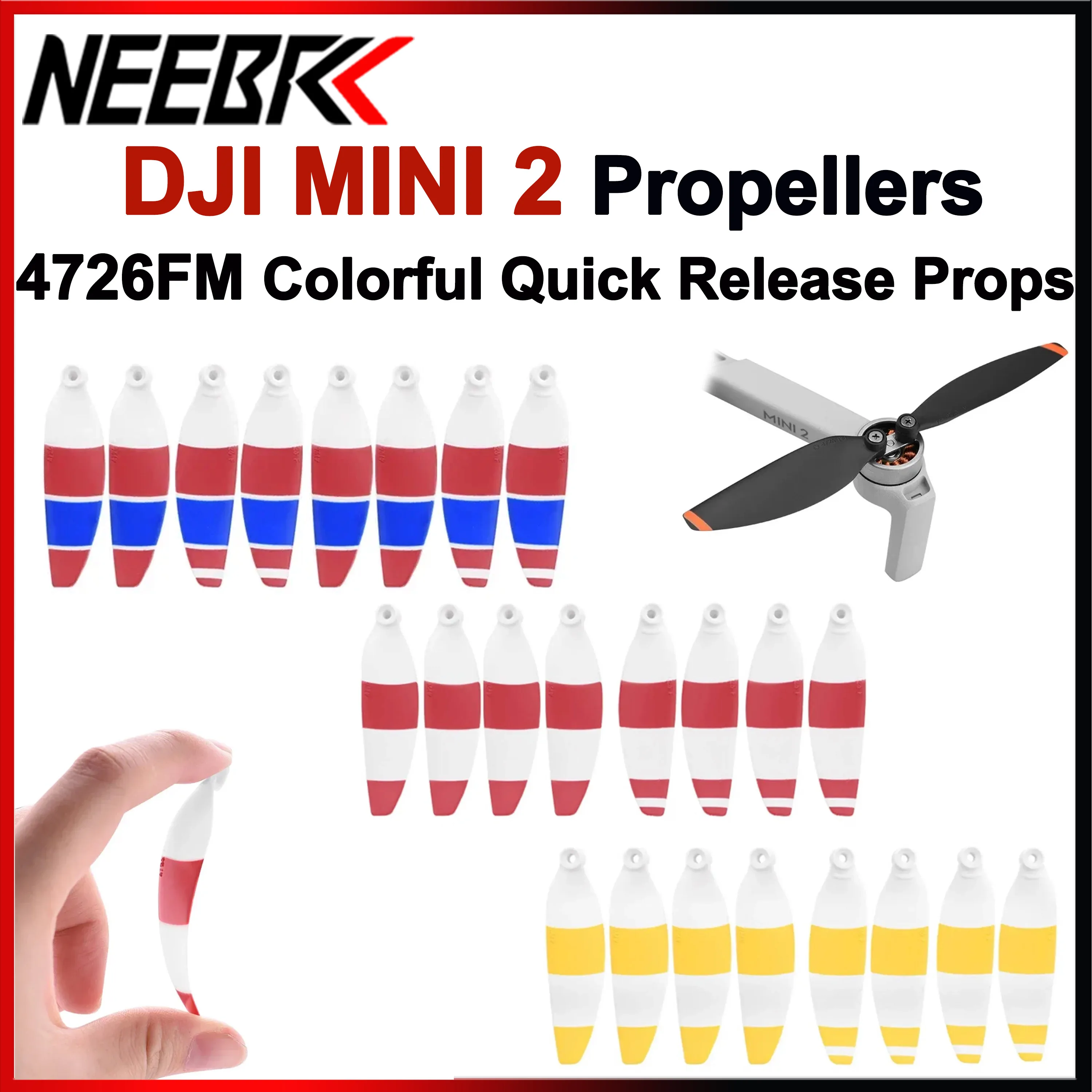 8/16pcs 4726FM Propeller Colorful Quick Release Durable for DJI Mavic Mini 2 Drone Replacement Blade Wing Fans Plane Spare Parts