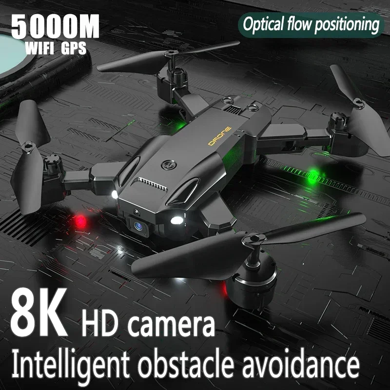 

8K HD Drone Professional Dual Camera Wifi FPV Avoidance Fold Quadcopter Optical Flow Position Battery RC Distance 5000M