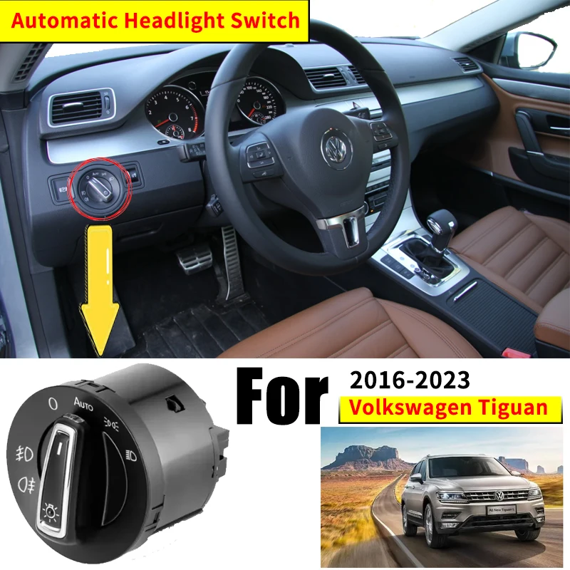 

Headlight Automatic Switch For Volkswagen VW Tiguan L MK2 AD BW 2016~2023 2018 2019 Car Accessories Interior Upgrade Modificati