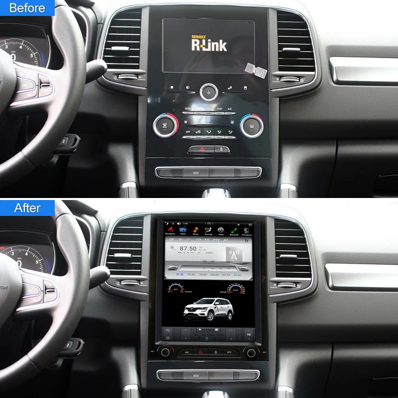 10.4 Inch Android13 Tesla Style Screen Car Radio for Renault Megane 4 Koleos 2016- GPS Navigation Carplay Auto Stereo Headunit