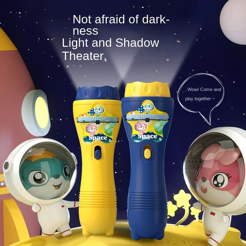 

Cartoon Animal Flashlight Creative Starry Sky Projector Flashlight Toy Fruit Early Education Recognition Children's Gift