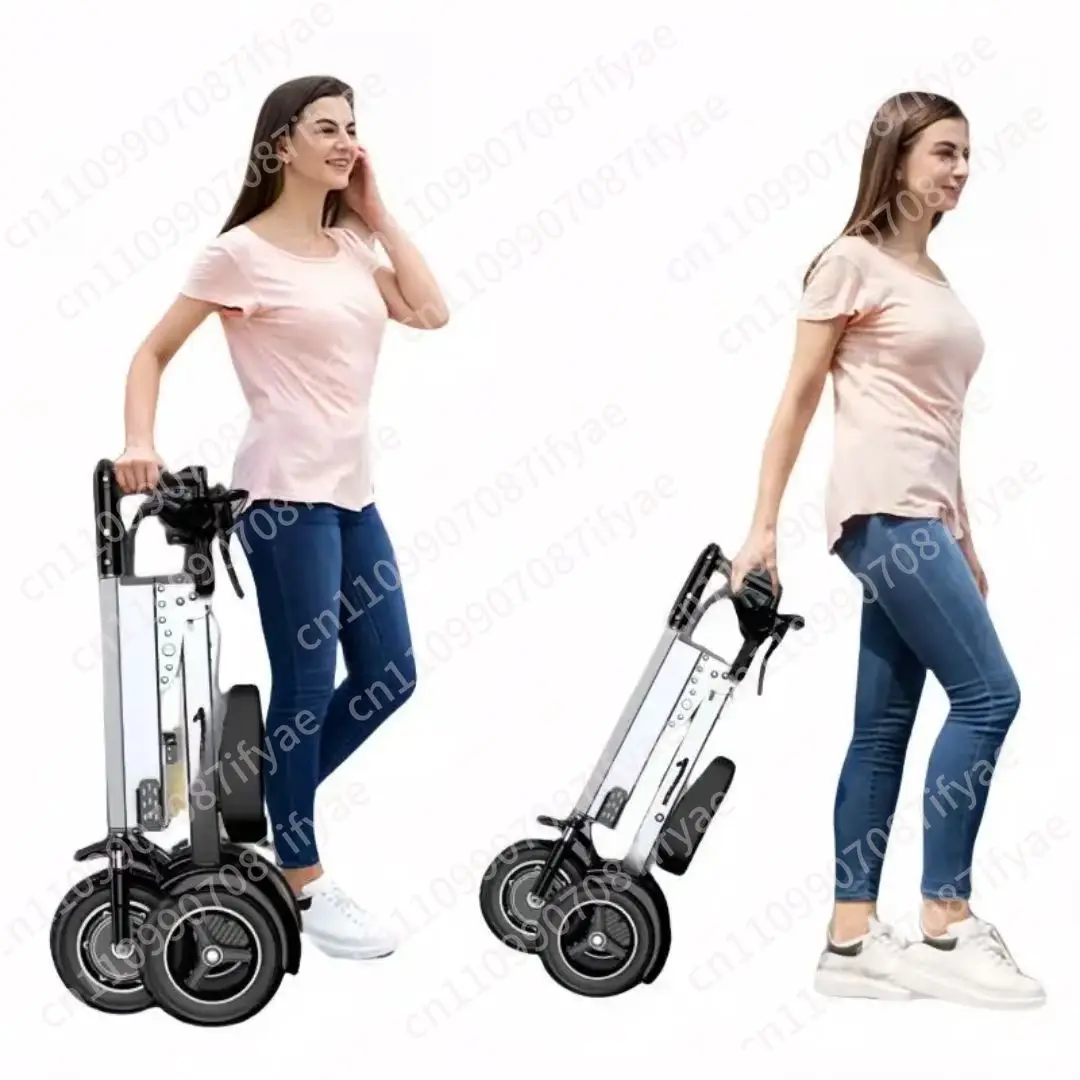 Folding car scooter electric tricycle small three-wheeled aluminum alloy battery car