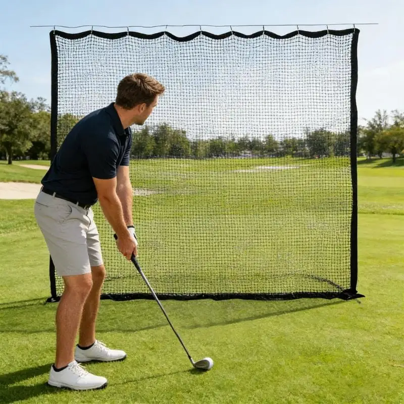 Large Golf Hitting Net With Spacious Impact Area Suitable For Various Skill Ranges 24BD