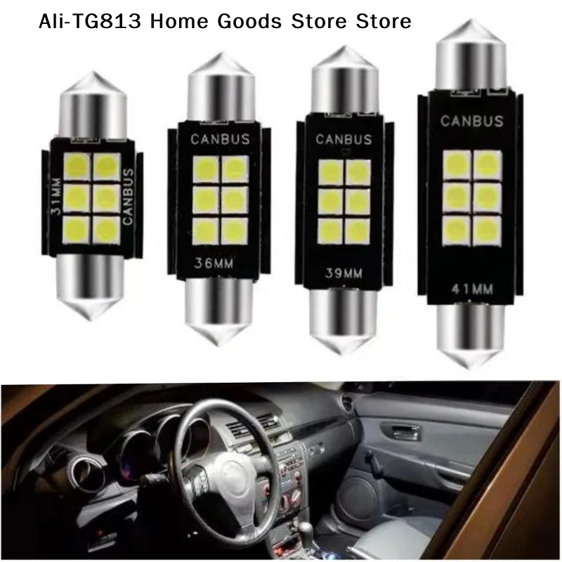 

[TG813]Automotive LED License Plate Reading Light 31mm 36mm 39mm 41mm CSP 3030 Signal Lamp Canbus Bulb Light License Plate Lamp